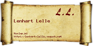 Lenhart Lelle névjegykártya